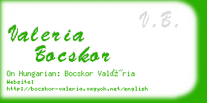 valeria bocskor business card